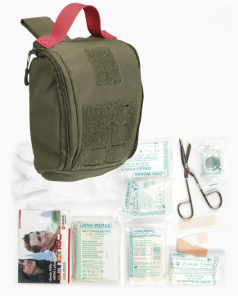 Carica immagine in Galleria Viewer, kit first aid IFAK 25pz.Tasca molle passanti  laser cut VERDE OLIVA<BR/><BR/><BR/> 
