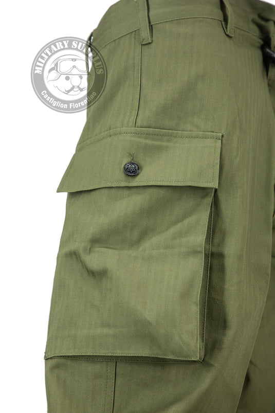 Pantaloni US WWII  HBT repro  VERDE SALVIA 
