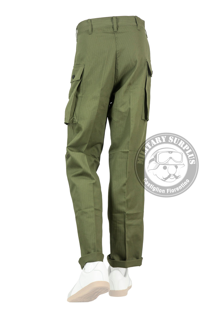 Load image into Gallery viewer, Pantaloni US WWII  HBT repro  VERDE SALVIA 
