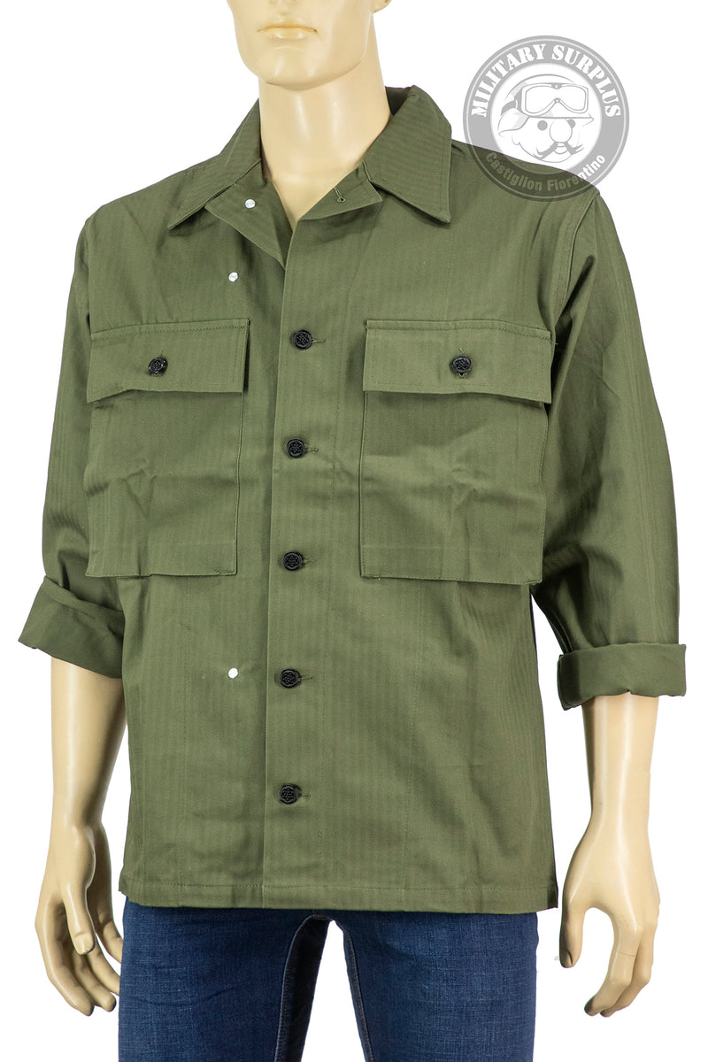 Carica immagine in Galleria Viewer, Camicia US HBT repro verde scuro 
