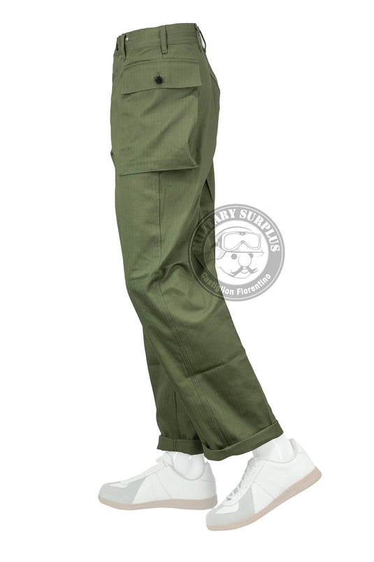 Pantaloni US HBT repro VERDE 07 