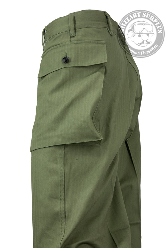 Pantaloni US HBT repro VERDE 07 
