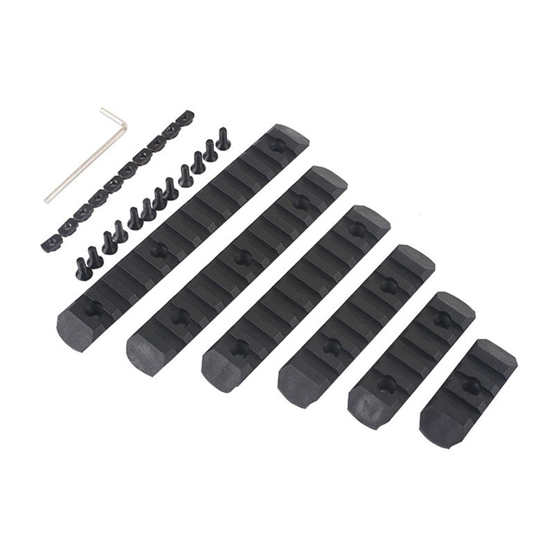 Carica immagine in Galleria Viewer, MP set 5 copri slitta tipo piccatinny 20mm NERO 
