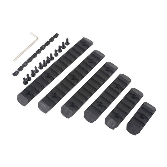 MP set 5 copri slitta tipo piccatinny 20mm NERO 