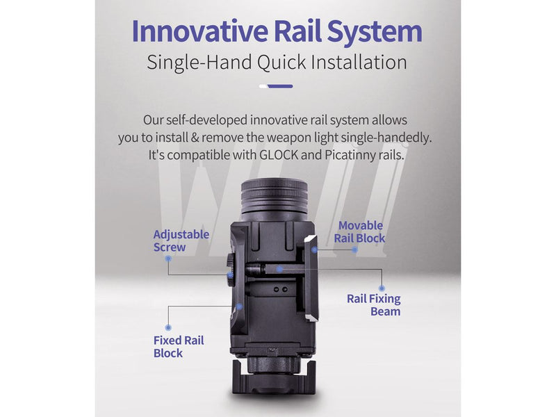 Load image into Gallery viewer, nextorch wl11 gunlight ricaricabile 650 lumens led<BR/> 
