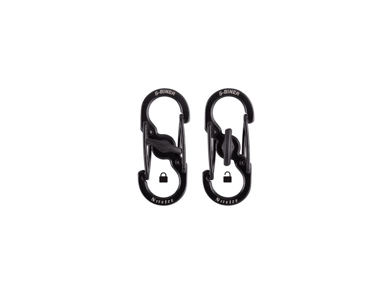 Carica immagine in Galleria Viewer, Niteize S-BINER MICROLOCK 2PZ SS Black LSBM-01-2R3 
