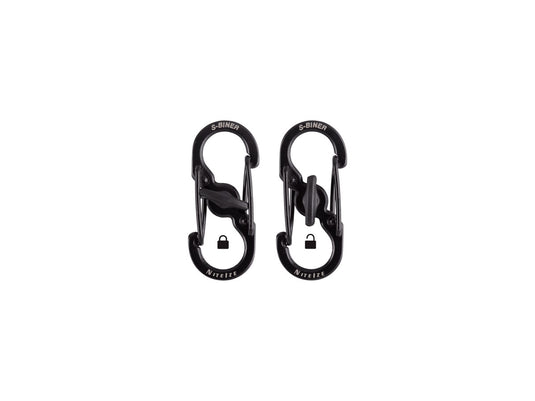 Niteize S-BINER MICROLOCK 2PZ SS Black LSBM-01-2R3 