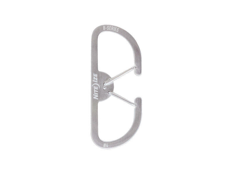 Carica immagine in Galleria Viewer, Niteize B-SERIES DUAL CARABINER #4 SS Stainless BS4-11-R3 
