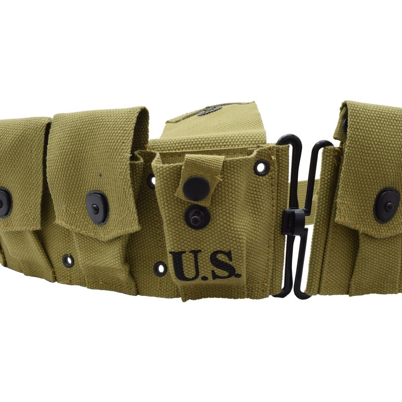 Carica immagine in Galleria Viewer, Cinturone porta cartucce m-1936 US WWII  repro khaki 
