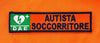 RESCUE DAE qualifica ricamata ANPAS arancione scritte blu notte AUTISTA SOCCORRITORE