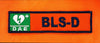 RESCUE DAE qualifica ricamata ANPAS arancione scritte blu notte BLS-D