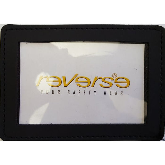 reverse portatessera/portabadge  nero con velcro 