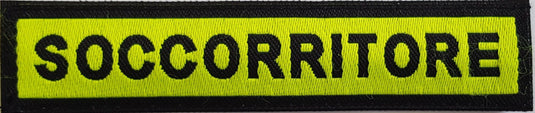 reverse qualifica 12x2.5 giallo nero con velcro SOCCORRITORE 