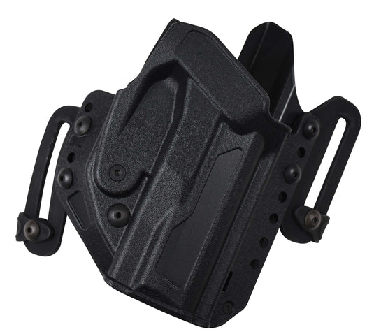 fondina thunder-c d-flat beretta 92\98a1 con backshield in polimero kydex performato con sistema di sicurezza a bloccaggio automatico evolock-s 
