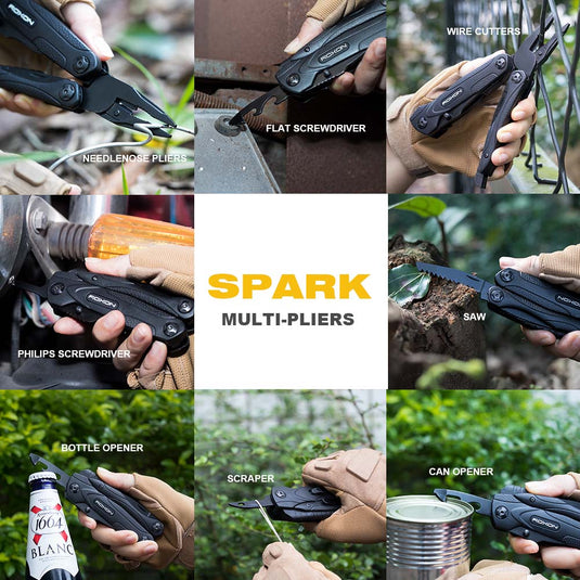 sparkle pinza multiuso 14 funzioni nera + fodero 