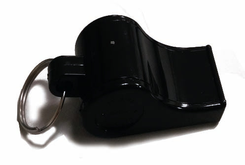 Fischietto plastica nero 