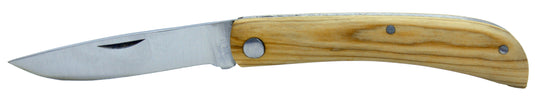 coltello chiudibile manico legno chiaro lama cm 7 