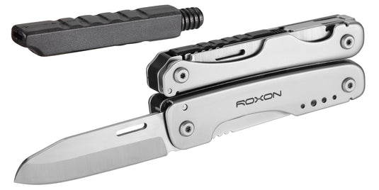 roxon pinza multiuso con acciarino e fischietto 
