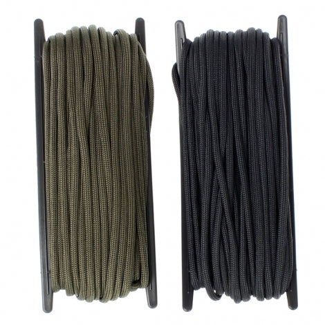 Load image into Gallery viewer, PARACORD MATASSINA 15 MT CORDINO DA PARACADUTE NERO 
