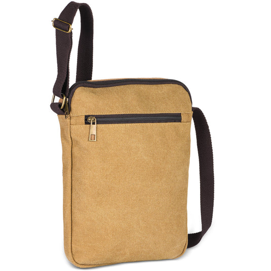 BORSELLO DA SPALLA VINTAGE IN POLICOTONE CANVAS<BR/><BR/> 
