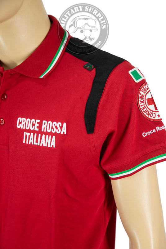 Polo manica corta ricamata Croce Rossa Italiana area 3 