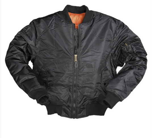 US FLIGHT JACKET 'MA1® STYLE BLACK/ORANGE 