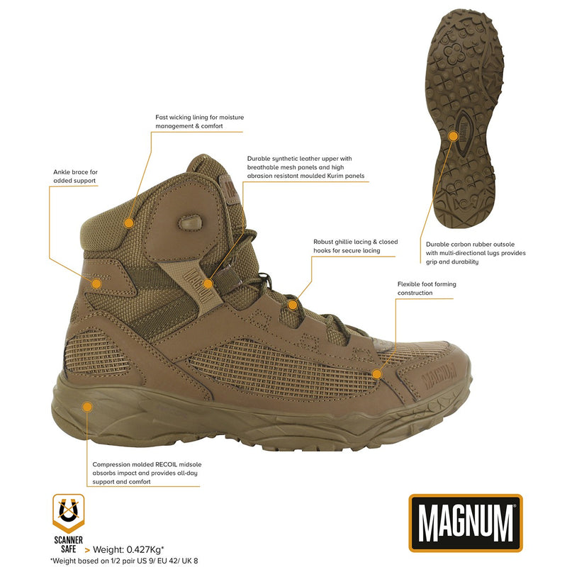Load image into Gallery viewer, Combat Boots, "MAGNUM", Assault Tactical 5.0, coyote 
