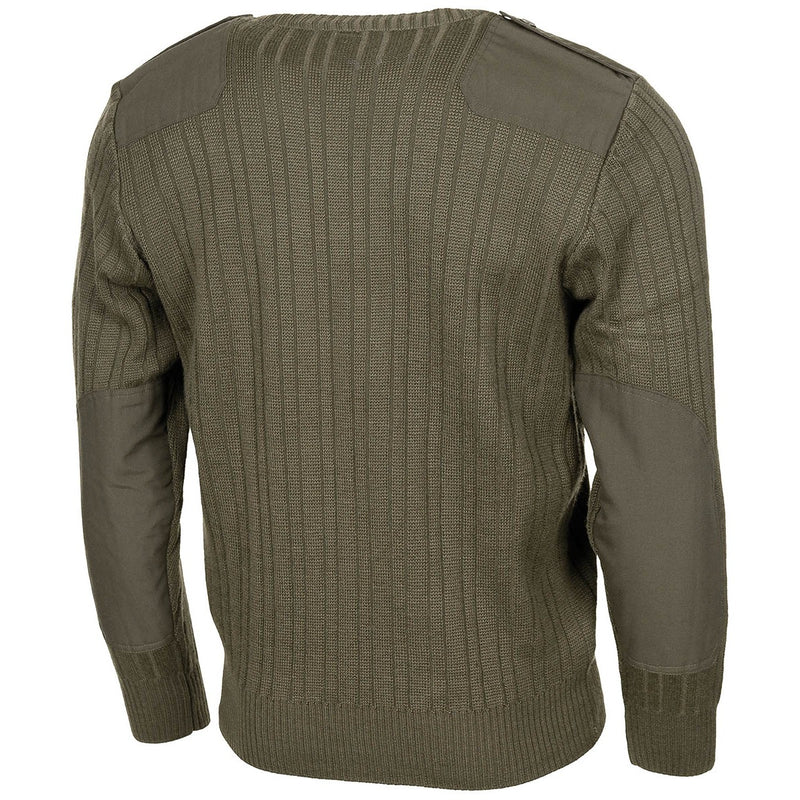 Carica immagine in Galleria Viewer, maglione in lana scollo v originale esercito nuovo verde oliva 
