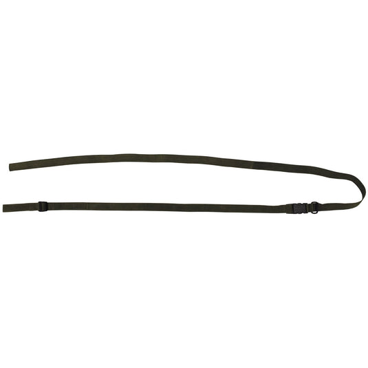 cinghia per carabina inglese, due parti, di colore verde, 230 cm x 2,5 cm, usata 