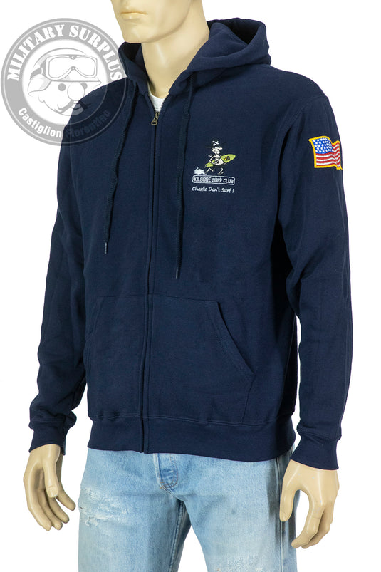 Felpa con cappuccio ricamata CHARLIE DON'T SURF 