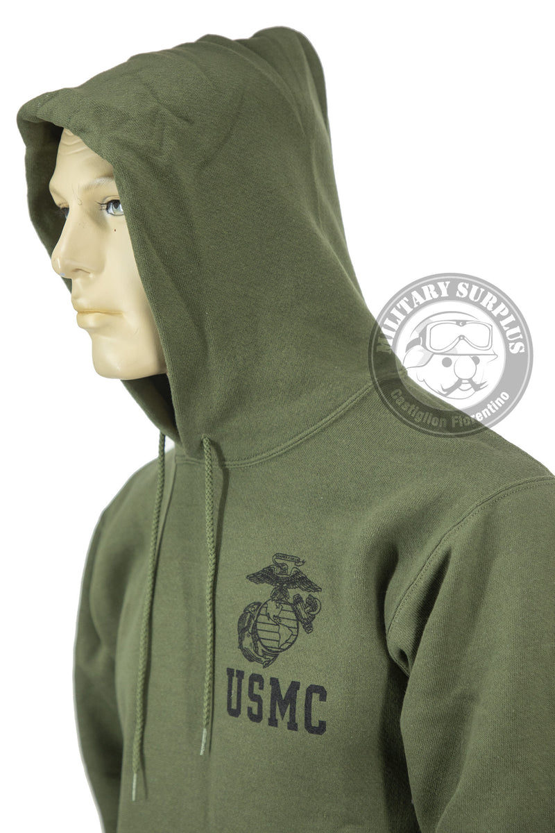 Carica immagine in Galleria Viewer, Felpa  con cappuccio USMC originale G.I. VERDE OLIVA 
