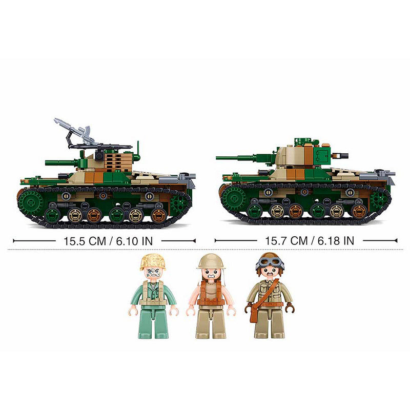 Load image into Gallery viewer, Sluban WWII Type 97 medium tank M38-1107 #16182<BR/>413333 
