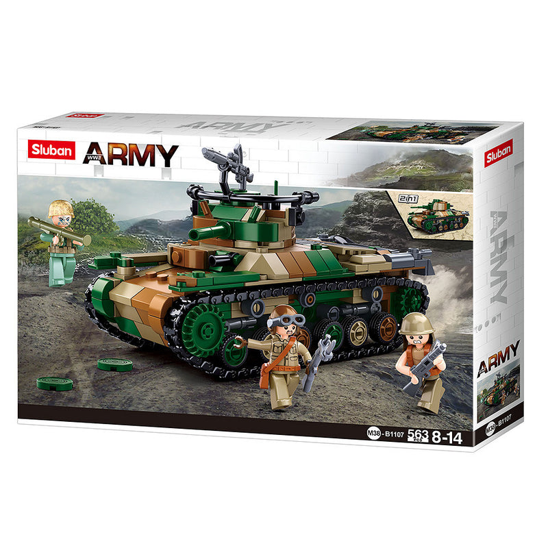 Load image into Gallery viewer, Sluban WWII Type 97 medium tank M38-1107 #16182<BR/>413333 
