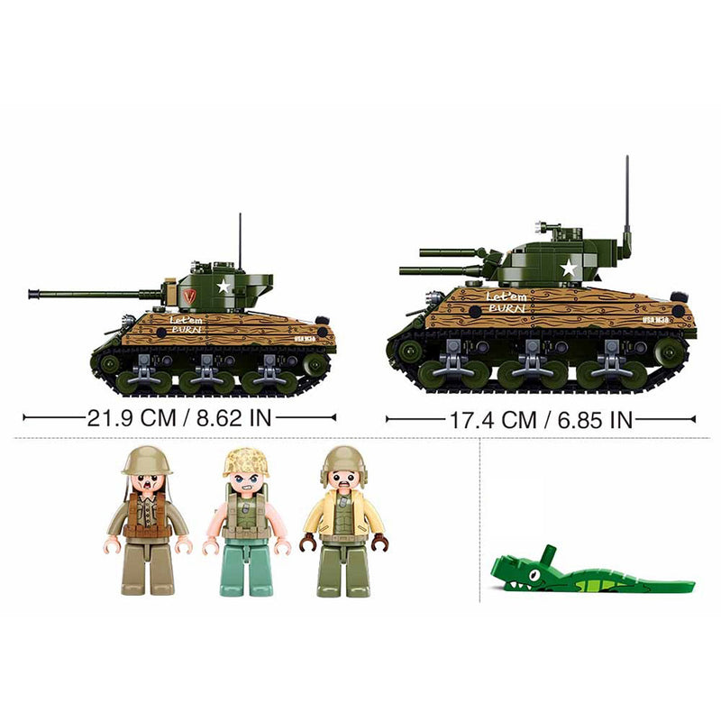 Load image into Gallery viewer, sluban wwii m4a3 (76w) medium tank m38-b1110 
