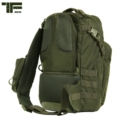 Zaino monospalla tattico 18 litri verde oliva 