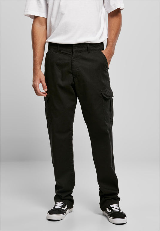 pantaloni cargo a gamba dritta neri 