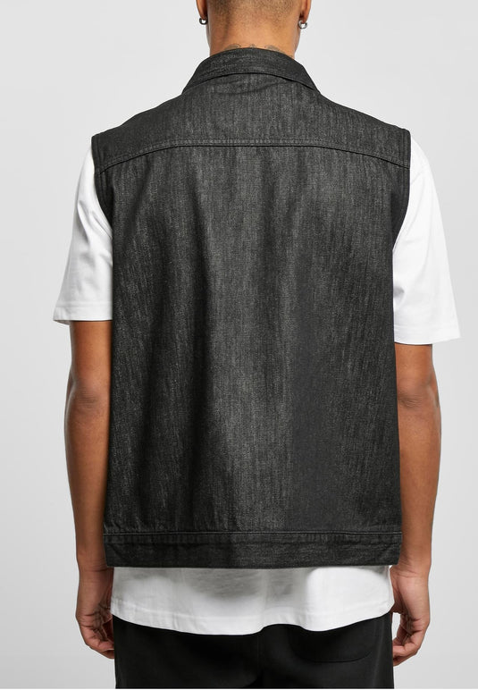 Denim Vest Black Washed 