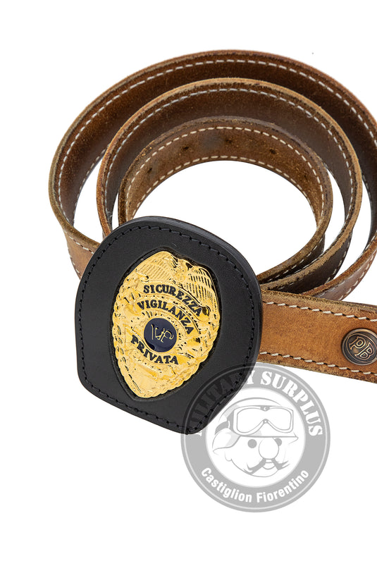 portaplacca con clip guardia giurata vigilanza scudo americano 