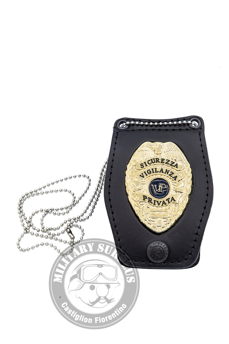 Carica immagine in Galleria Viewer, portaplacca con catenella guardia giurata vigilanza scudo americano 
