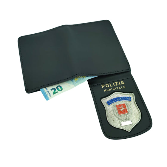 Load image into Gallery viewer, portafoglio portaplacca polizia municipale 
