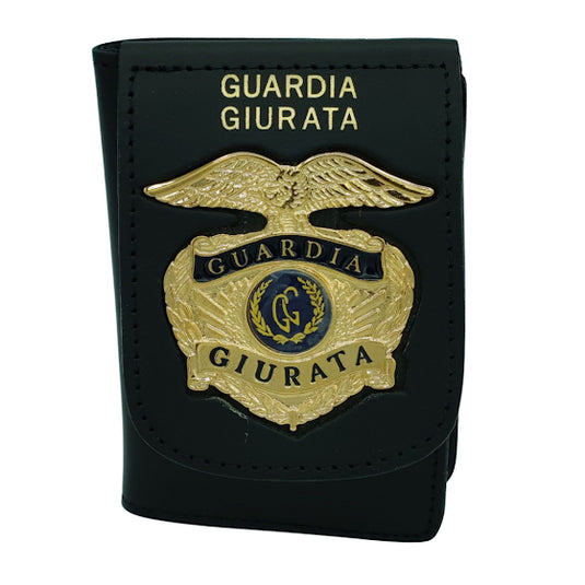 portafoglio portaplacca Guardia Giurata aquila americana 