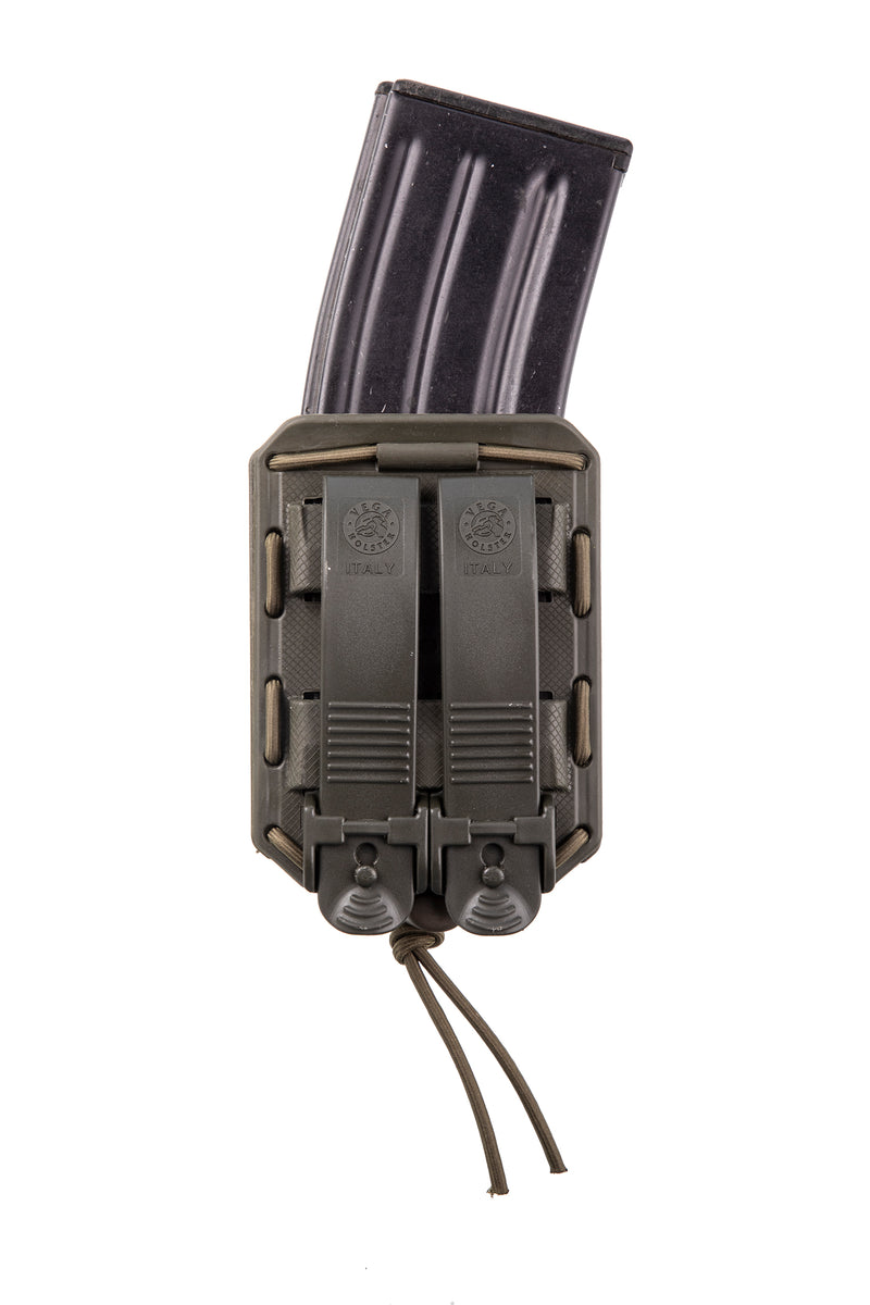 Load image into Gallery viewer, porta caricatore 5.56 linea bungy VERDE MILITARE 
