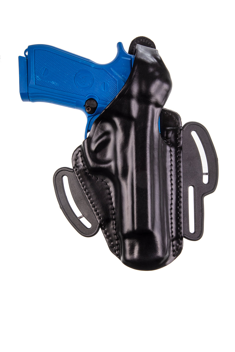 Carica immagine in Galleria Viewer, fondina cuoio con techno asole per glock 19/23 colore nero 
