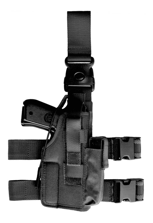 fondina cosciale tattica in cordura NERO PER LARGE AUTO<BR/> VEGA HOLSTER 