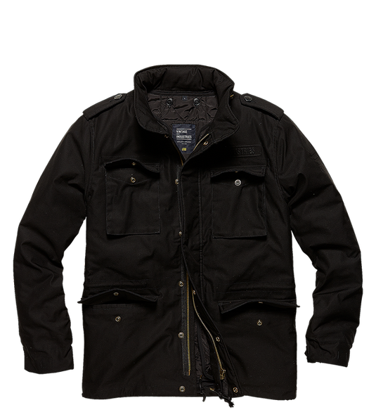 capper parka jacket men style m65 nero stone washed 