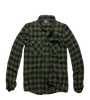 VINTAGE INDUSTRIES harley shirt camicia uomo in cotone flanellato leggero a scacchi verde/nero