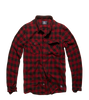 VINTAGE INDUSTRIES harley shirt camicia uomo in cotone flanellato leggero a scacchi rosso/nero
