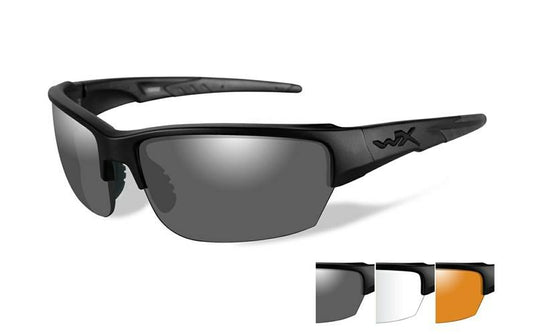Wiley x mod. saint grey/clear/light rust matte black frame 