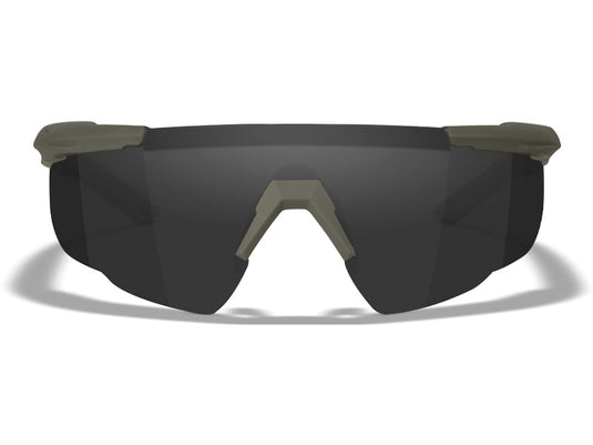 Saber Advanced occhiali tattici a protezione balistica set 3 lenti trasparente + grey + light rust montatura OD GREEN 