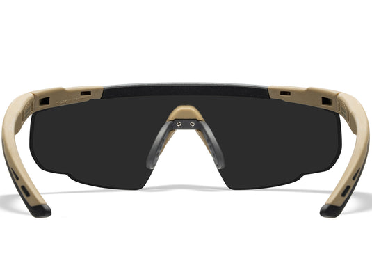 Saber Advanced occhiali tattici a protezione balistica set 3 lenti trasparente + grey + light rust montatura COYOTE TAN 